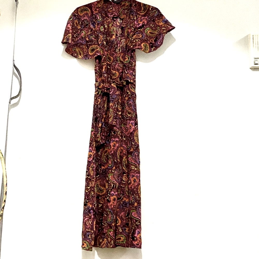Neon paisley maxi long dress